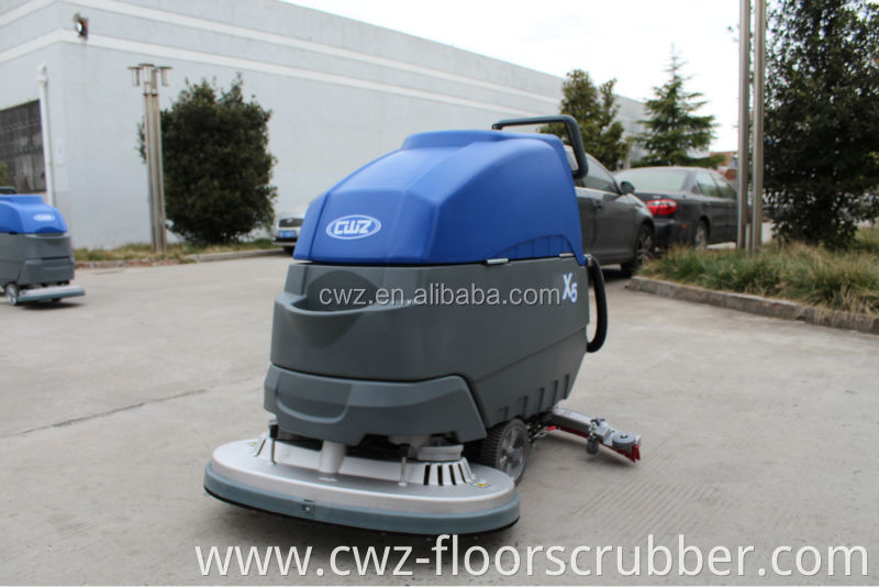 Cleaning equipment hand floor scrubber dryer with battery